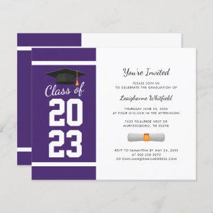 Graduation 2024 Purple Grad Party Invitation