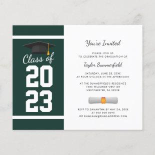 Graduation 2024 Script Green Grad Party Invitation