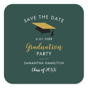 Graduation 2024 Script Save the Date Grad Party Square Sticker