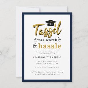 Graduation 2024 Tassel Worth Hassle Grad Party Invitation
