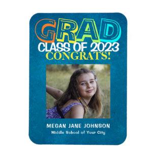 Graduation 8th grade middle school grad photo magnet