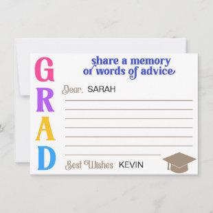 Graduation Advice Cards-Advice for Graduates Invit Invitation