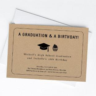 Graduation and Birthday Party Joint Invitation
