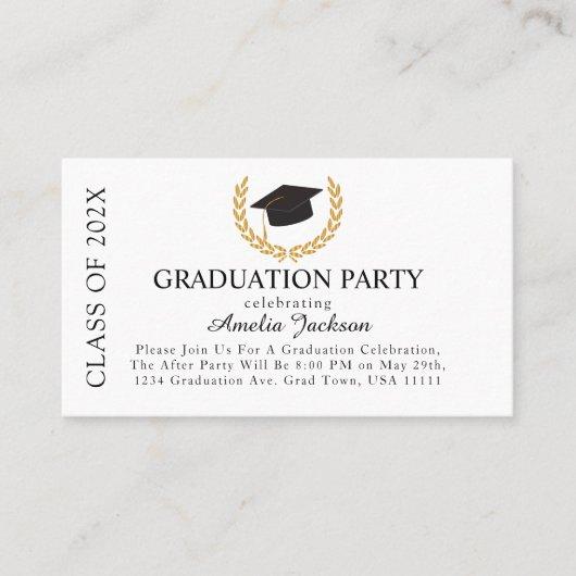 Graduation Announcement After Party Insert Cards