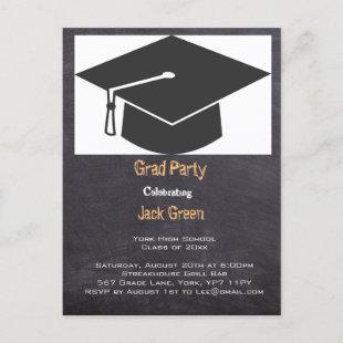 Graduation Announcement Invitation Chalkboard