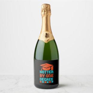 Graduation Art Hotter By One Degree Sparkling Wine Label