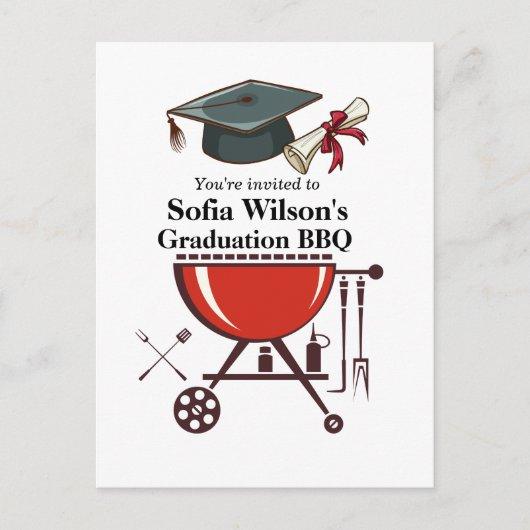 Graduation BBQ invitation, grad party Invitation