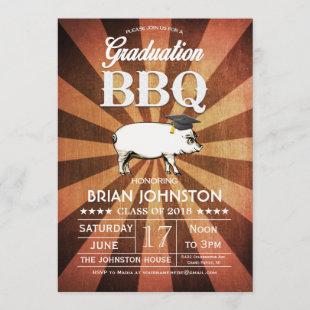 Graduation BBQ Invitations (Gold)