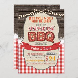 Graduation BBQ Party Invitation - Grill & Chill G