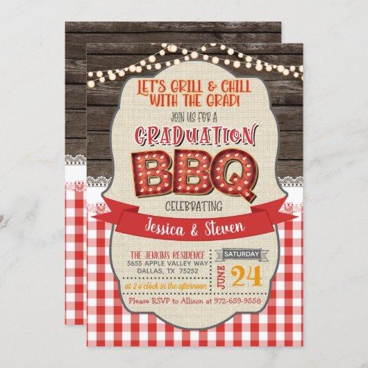 Graduation BBQ Party Invitation - Grill & Chill G
