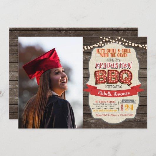 Graduation BBQ Party Invitation - Grill & Chill RP