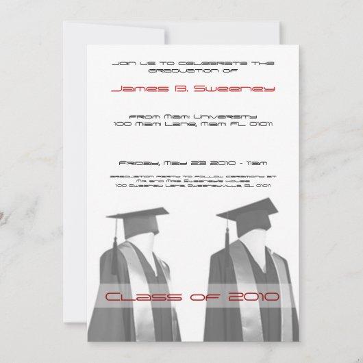 Graduation Cap and Gown Party Invitations