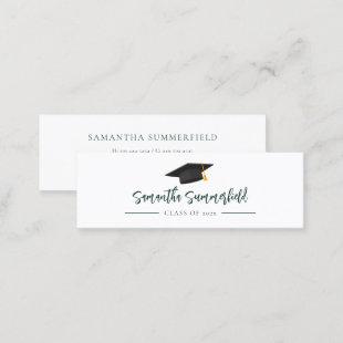 Graduation Cap Script Graduate Name Calling Mini Business Card