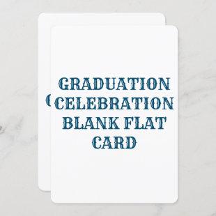 GRADUATION CELEBRATION BLANK FLAT CARD