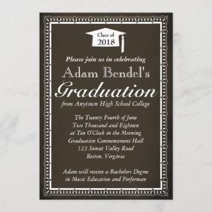 Graduation Certificate Announcement - Chalkboard
