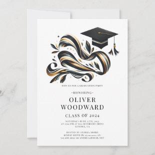 Graduation Class of 2024 illustration Grad Party Invitation