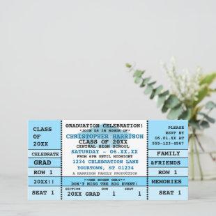 Graduation Concert Ticket Party Invitation
