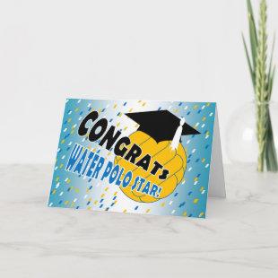 Graduation Congratulations for Water Polo Star Card