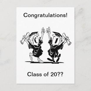 Graduation Couple - Class of Announcement Postcard