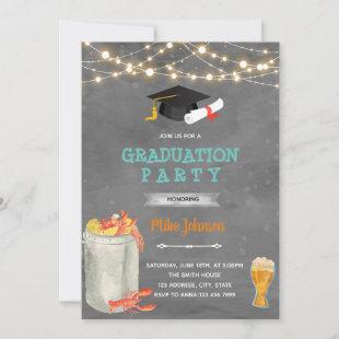 Graduation crawfish boil invitation