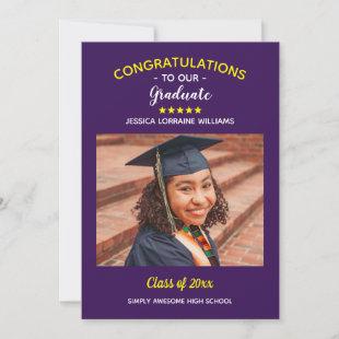 Graduation Custom Photo Congratulations Graduate Announcement