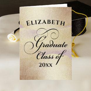 Graduation Elegant Gold Typography Card