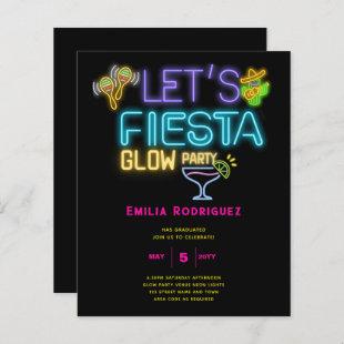 Graduation Glow Party Invitación Fiesta de Neón