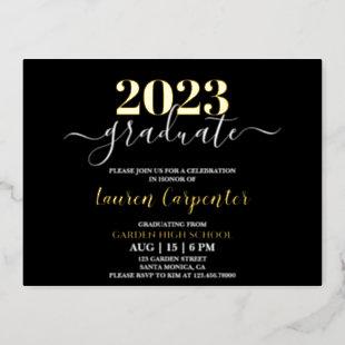 Graduation Gold foil invitation