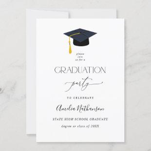 Graduation Hat Graduation Party Invitation