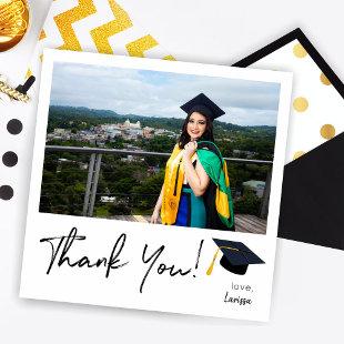 Graduation Hat Instant 1-2 Photo & Thank You Card