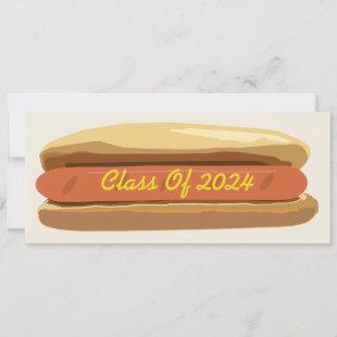 Graduation Hotdog With Mustard Class of 2024 Invitation