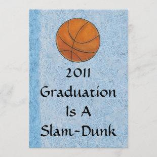 Graduation Invitation - Basketball Theme