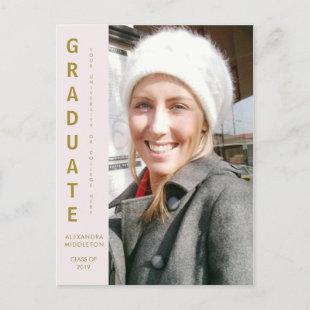 Graduation Invitation Graduate Photo Postcard