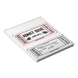 Graduation Invitation Party Favor Candy Wrappers Notepad