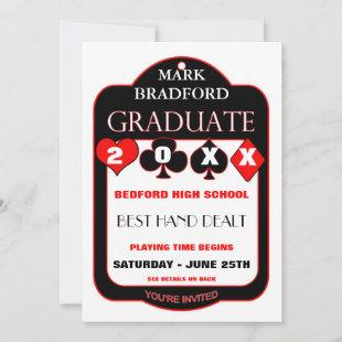Graduation-Invitation -POKER/CARDS-DESIGN - 20XX Invitation