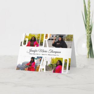 Graduation invitation with 4 pictures