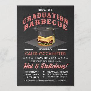 Graduation Invitations | BBQ Party Chalkboard