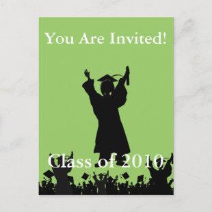 Graduation Invite- Enter Current Year & Your Color Invitation Postcard