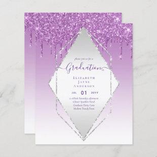 GRADUATION INVITES - Dripping Glitter Girly Glamor