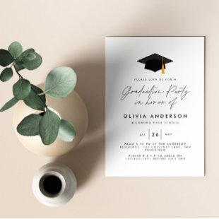 graduation modern simple elegant party invite