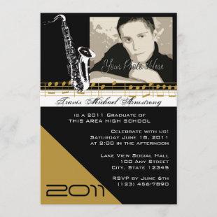 Graduation Music/ Saxophone Invitation