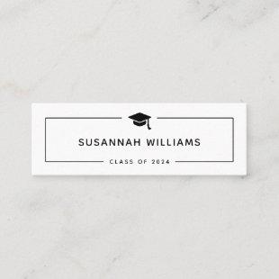 Graduation Name Card Modern Minimalist Insert 