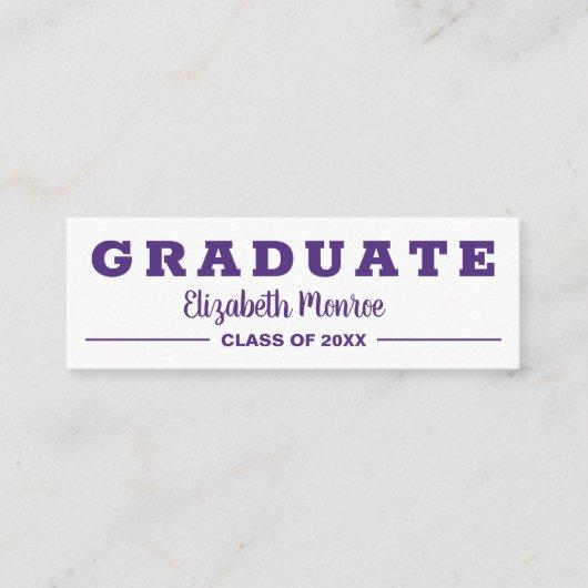 Graduation Name Class Details Purple Insert Card