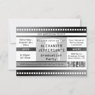 Graduation or Party Admission Ticket Invitation