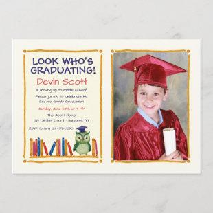 Graduation Owl Photo Invitation