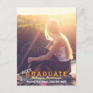 Graduation Party 2022 Sunshine Colors Boho Chic Invitation Postcard