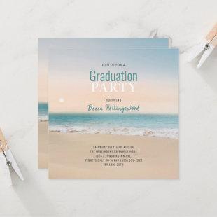 Graduation Party Beach Theme Photo Card