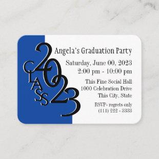 Graduation Party Blue Photo Insert Card 2023