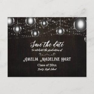 Graduation Party | Country Lights Save The Date  Announcement Postcard