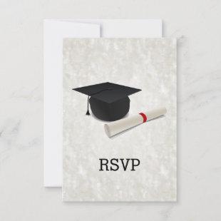 Graduation Party Diploma Customizable RSVP Reply